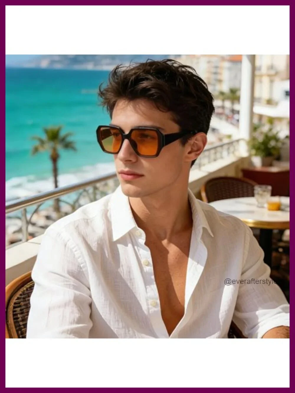 Oversized Square Sunglasses for Women Men UV400 Protection Trendy Fashion